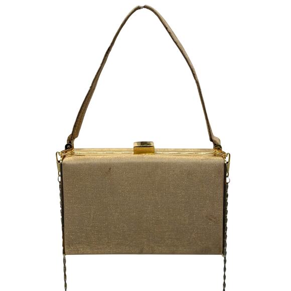 Vintage Glam Party Beaded Purse*Box shaped top handle cross body*1960's Beauty - Picture 3 of 11